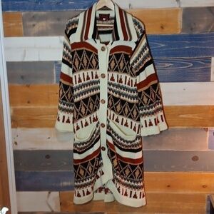 Skiva Vintage 1970s sweater coat bohemian